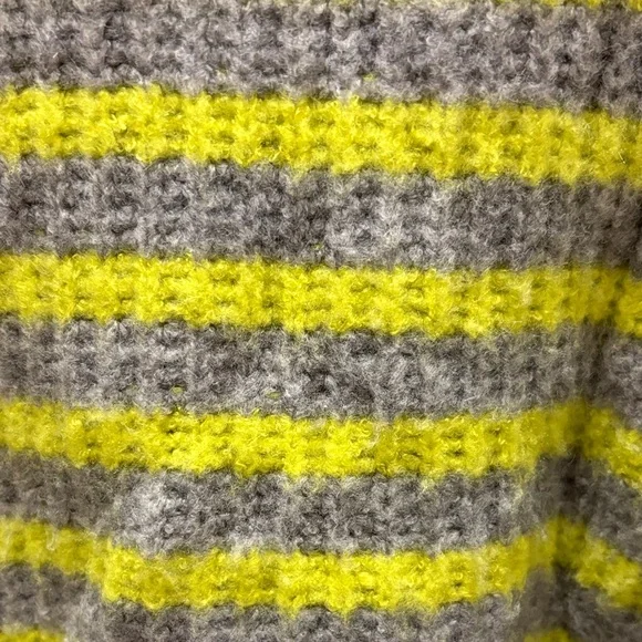Anthropologie Gray and Yellow Striped Sweater XSP - Picture 3 of 8